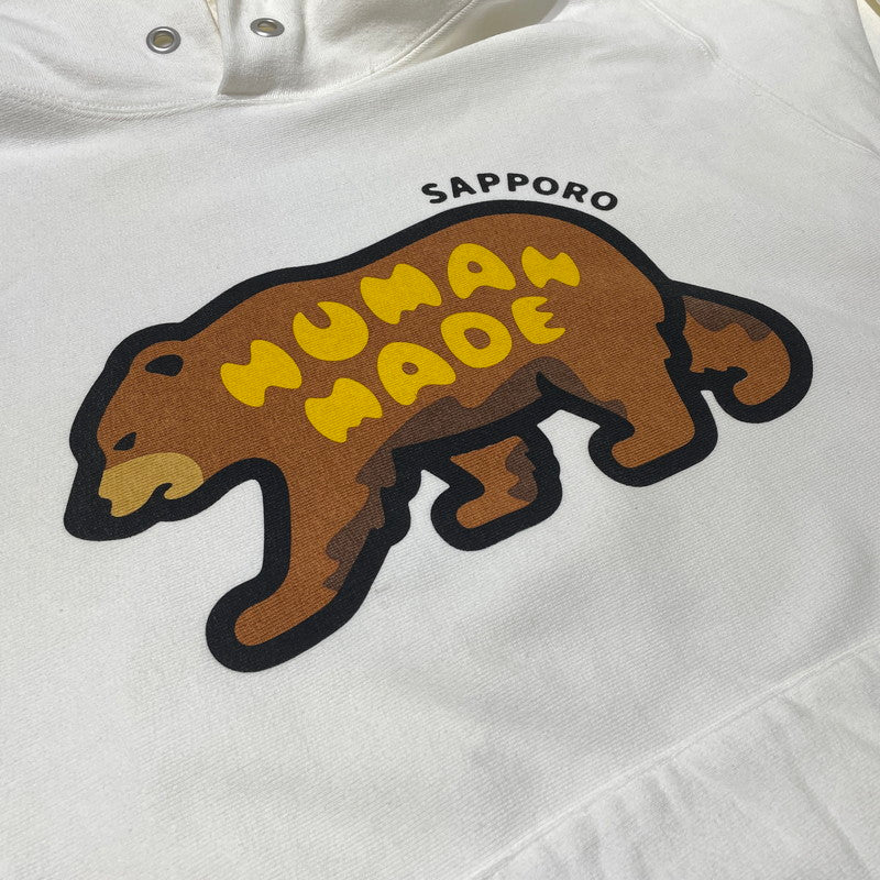 【中古品】【メンズ】 HUMAN MADE ヒューマンメイド SAPPORO ANIMAL HOODIE HM30CS062 サッポロ アニマル フーディー トップス プルオーバーパーカー 142-260905-ss-03-teih サイズ：L カラー：ホワイト 万代Net店