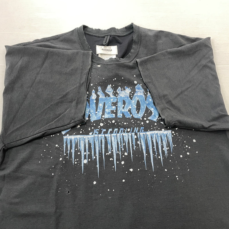 【中古品】【メンズ】 DOUBLET ダブレット ULTRA FREEZER REGULAR FIT T-SHIRT ウルトラ フリーザ－ レギュラー フィット Tシャツ 半袖 トップス 140-260902-sa-11-teih サイズ：M カラー：グレー 万代Net店
