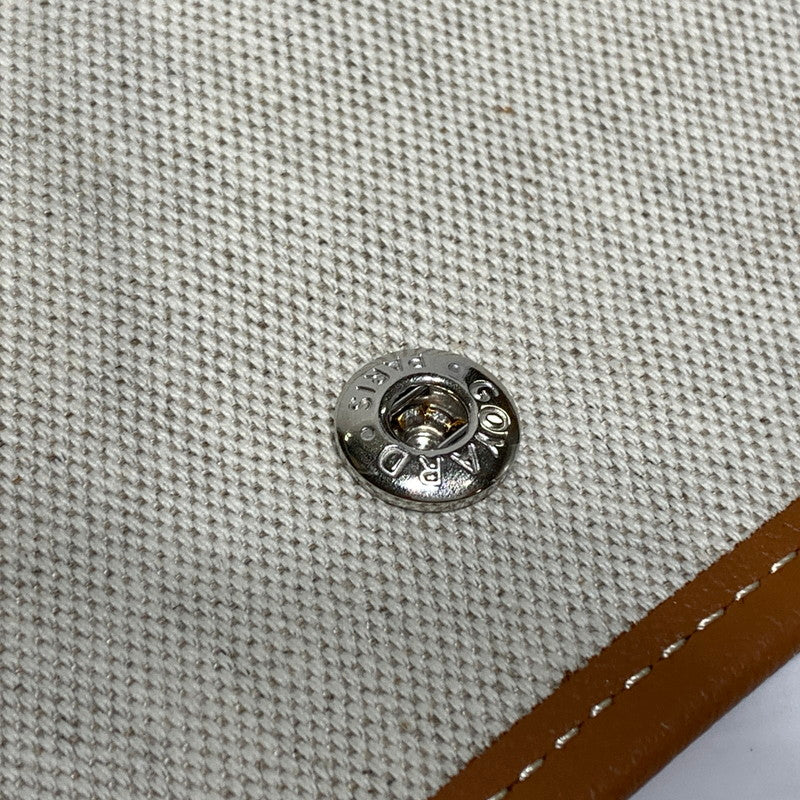 【中古品】【メンズ/レディース】 GOYARD ゴヤール プリュメポーチウォレット カバン ポシェット ショルダーバッグ ハンドバッグ 180-260830-ko-05-tei カラー：ブラック×タン 万代Net店