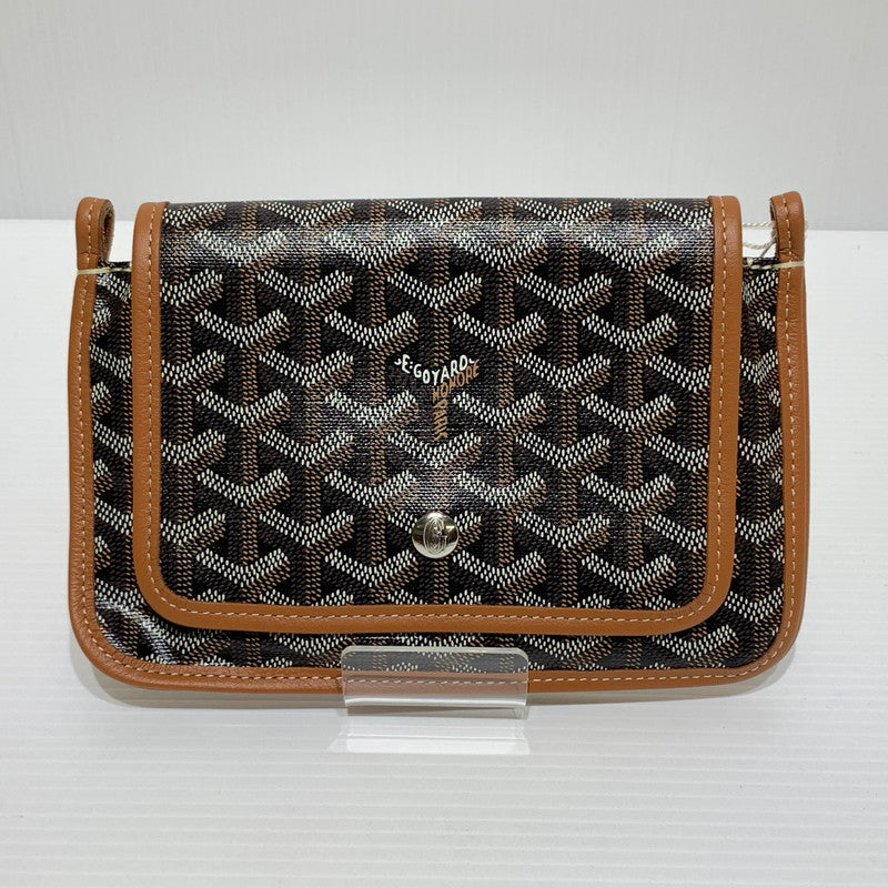 【中古品】【メンズ/レディース】 GOYARD ゴヤール プリュメポーチウォレット カバン ポシェット ショルダーバッグ ハンドバッグ 180-260830-ko-05-tei カラー：ブラック×タン 万代Net店