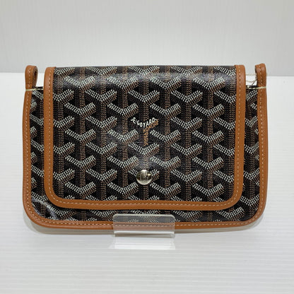 【中古品】【メンズ/レディース】 GOYARD ゴヤール プリュメポーチウォレット カバン ポシェット ショルダーバッグ ハンドバッグ 180-260830-ko-05-tei カラー：ブラック×タン 万代Net店