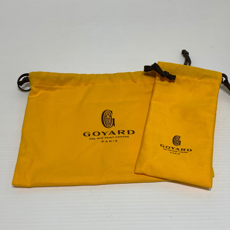 【中古品】【メンズ/レディース】 GOYARD ゴヤール プリュメポーチウォレット カバン ポシェット ショルダーバッグ ハンドバッグ 180-260830-ko-05-tei カラー：ブラック×タン 万代Net店