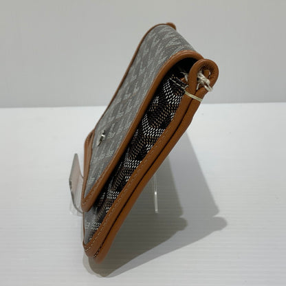 【中古品】【メンズ/レディース】 GOYARD ゴヤール プリュメポーチウォレット カバン ポシェット ショルダーバッグ ハンドバッグ 180-260830-ko-05-tei カラー：ブラック×タン 万代Net店