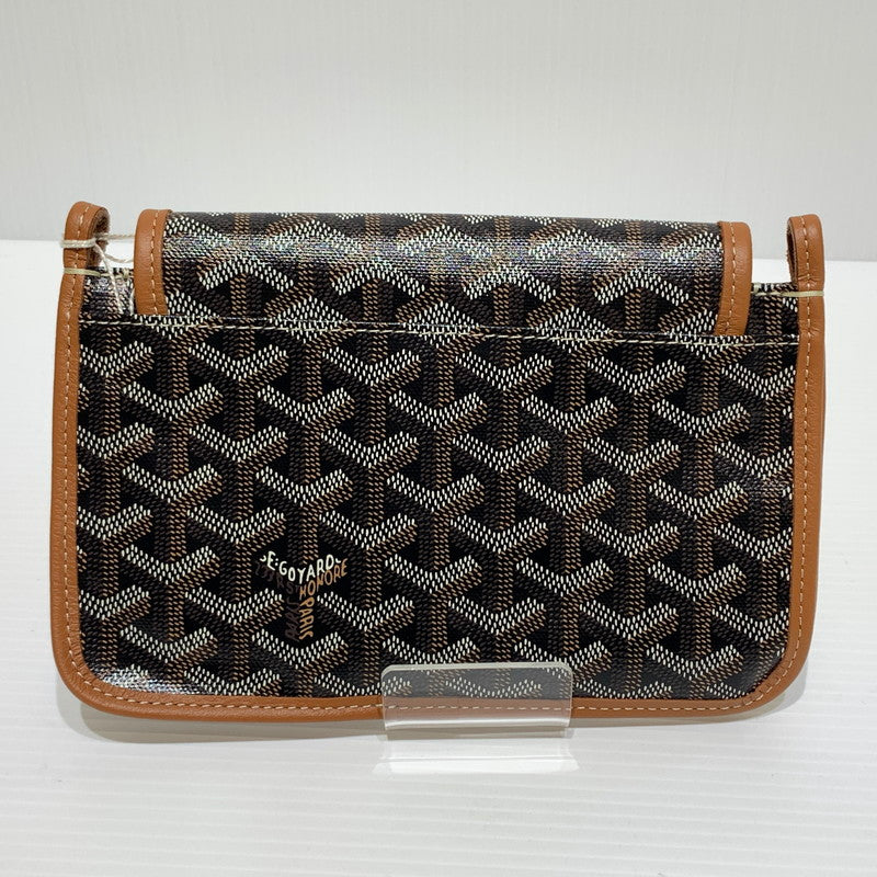 【中古品】【メンズ/レディース】 GOYARD ゴヤール プリュメポーチウォレット カバン ポシェット ショルダーバッグ ハンドバッグ 180-260830-ko-05-tei カラー：ブラック×タン 万代Net店