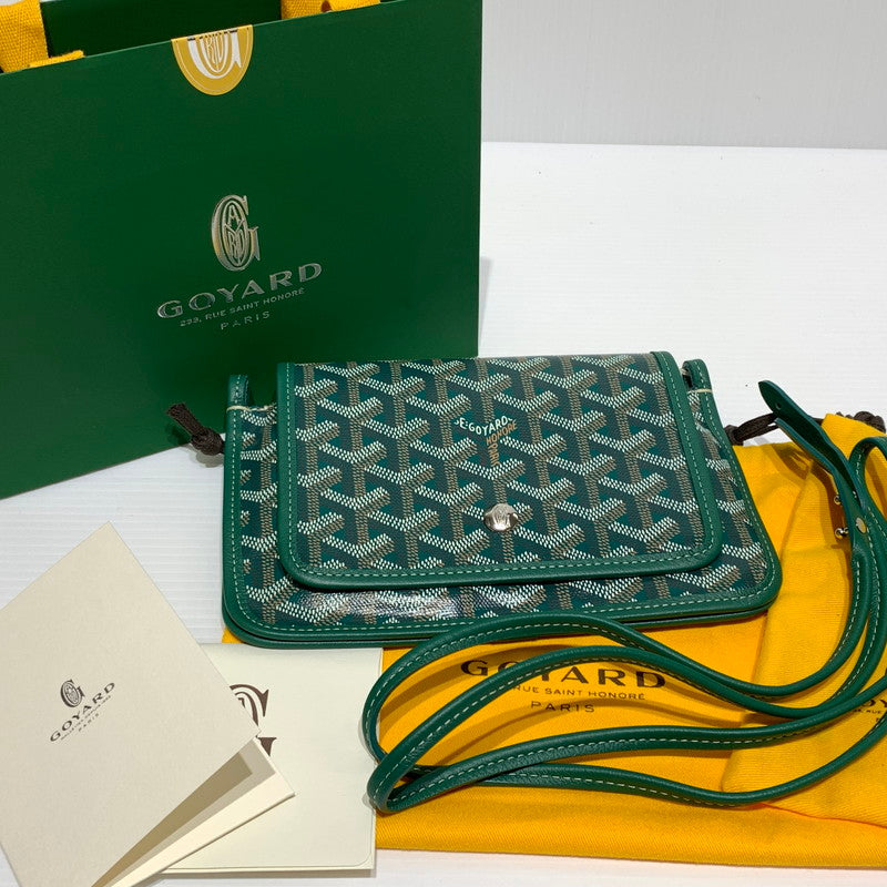 【中古品】【メンズ/レディース】 GOYARD ゴヤール プリュメポーチウォレット カバン ポシェット ショルダーバッグ ハンドバッグ 180-260830-ko-04-tei カラー：グリーン 万代Net店