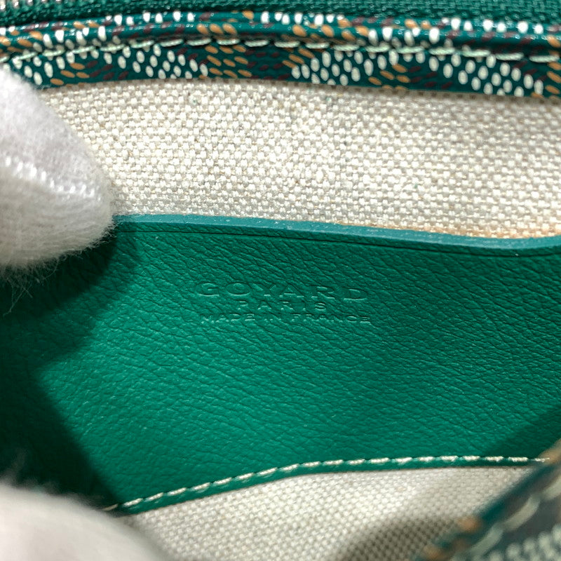 【中古品】【メンズ/レディース】 GOYARD ゴヤール プリュメポーチウォレット カバン ポシェット ショルダーバッグ ハンドバッグ 180-260830-ko-04-tei カラー：グリーン 万代Net店