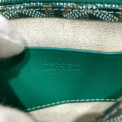 【中古品】【メンズ/レディース】 GOYARD ゴヤール プリュメポーチウォレット カバン ポシェット ショルダーバッグ ハンドバッグ 180-260830-ko-04-tei カラー：グリーン 万代Net店
