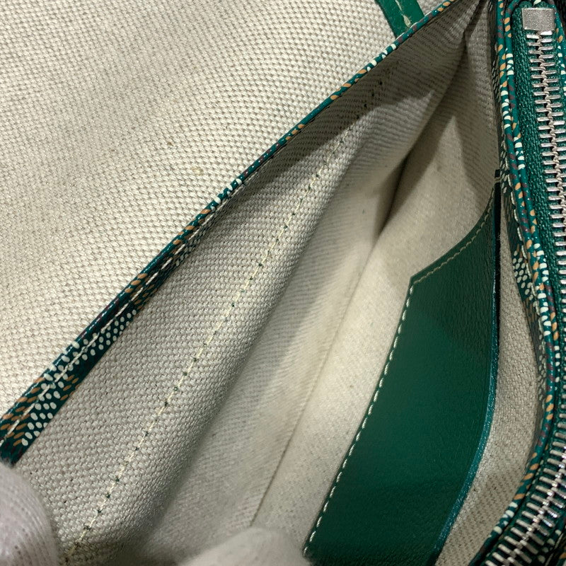 【中古品】【メンズ/レディース】 GOYARD ゴヤール プリュメポーチウォレット カバン ポシェット ショルダーバッグ ハンドバッグ 180-260830-ko-04-tei カラー：グリーン 万代Net店