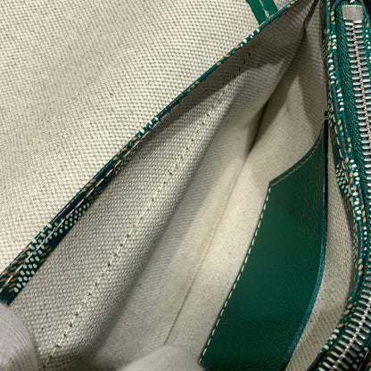 【中古品】【メンズ/レディース】 GOYARD ゴヤール プリュメポーチウォレット カバン ポシェット ショルダーバッグ ハンドバッグ 180-260830-ko-04-tei カラー：グリーン 万代Net店