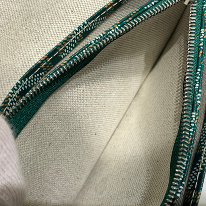 【中古品】【メンズ/レディース】 GOYARD ゴヤール プリュメポーチウォレット カバン ポシェット ショルダーバッグ ハンドバッグ 180-260830-ko-04-tei カラー：グリーン 万代Net店