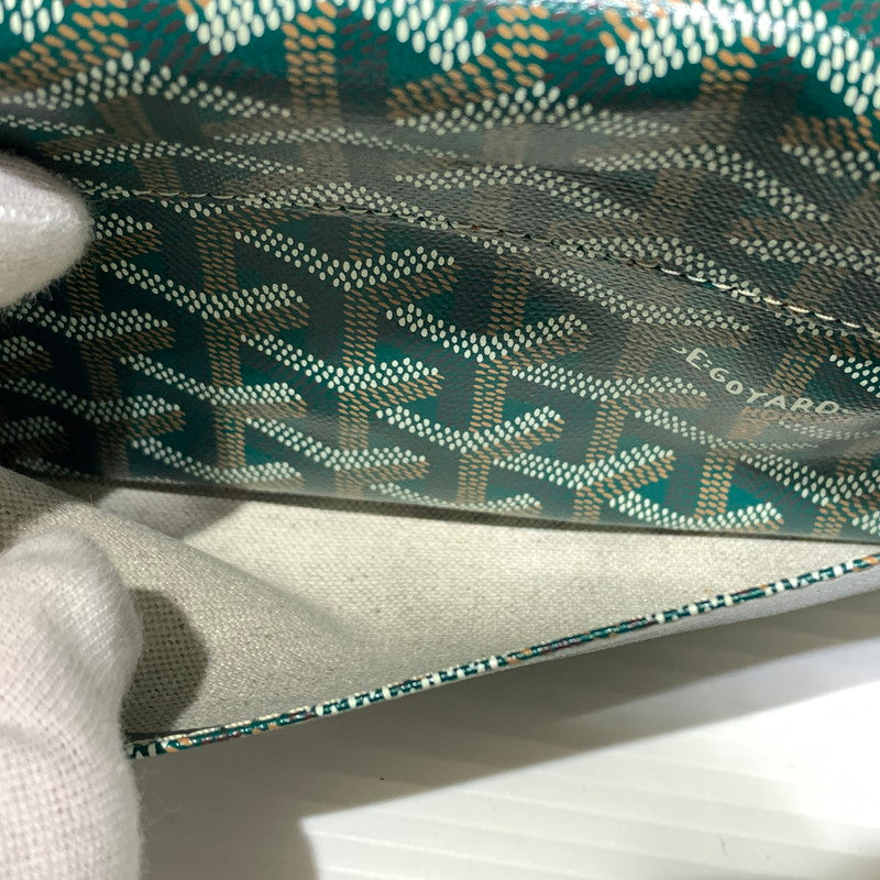 【中古品】【メンズ/レディース】 GOYARD ゴヤール プリュメポーチウォレット カバン ポシェット ショルダーバッグ ハンドバッグ 180-260830-ko-04-tei カラー：グリーン 万代Net店