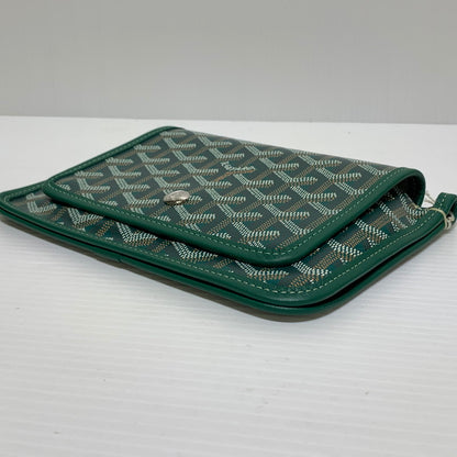 【中古品】【メンズ/レディース】 GOYARD ゴヤール プリュメポーチウォレット カバン ポシェット ショルダーバッグ ハンドバッグ 180-260830-ko-04-tei カラー：グリーン 万代Net店