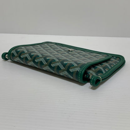 【中古品】【メンズ/レディース】 GOYARD ゴヤール プリュメポーチウォレット カバン ポシェット ショルダーバッグ ハンドバッグ 180-260830-ko-04-tei カラー：グリーン 万代Net店