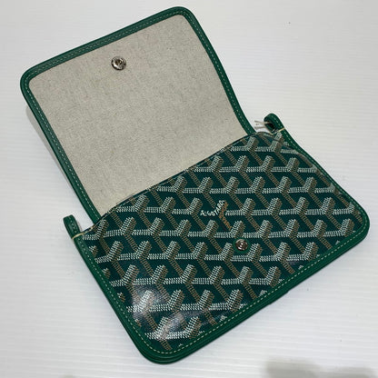 【中古品】【メンズ/レディース】 GOYARD ゴヤール プリュメポーチウォレット カバン ポシェット ショルダーバッグ ハンドバッグ 180-260830-ko-04-tei カラー：グリーン 万代Net店