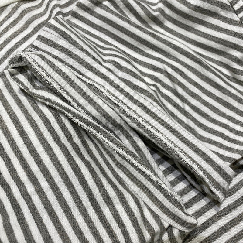 【中古品】【メンズ】 HUMANMADE ヒューマンメイド BORDER TEE ボーダー Tシャツ 半袖 トップス 142-260831-yo-01-tei サイズ：L カラー：グレー 万代Net店