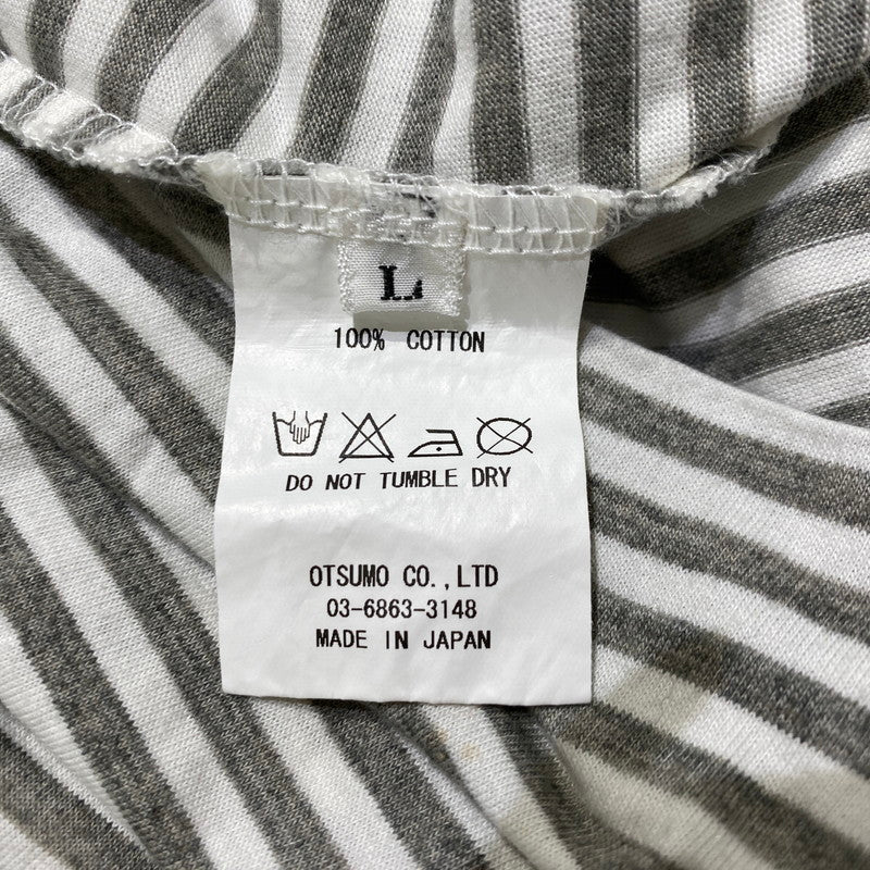 【中古品】【メンズ】 HUMANMADE ヒューマンメイド BORDER TEE ボーダー Tシャツ 半袖 トップス 142-260831-yo-01-tei サイズ：L カラー：グレー 万代Net店