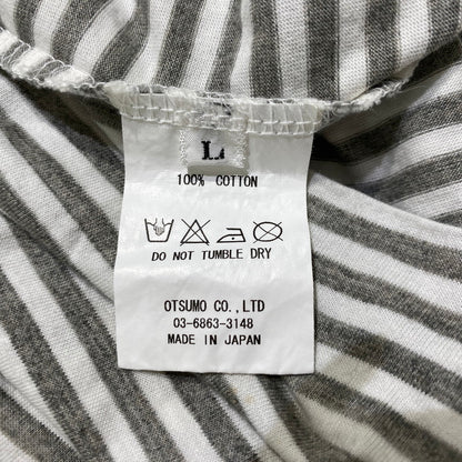 【中古品】【メンズ】 HUMANMADE ヒューマンメイド BORDER TEE ボーダー Tシャツ 半袖 トップス 142-260831-yo-01-tei サイズ：L カラー：グレー 万代Net店