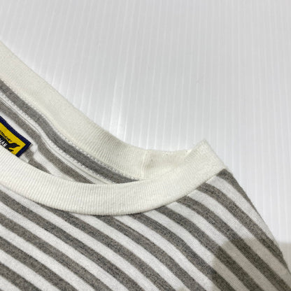 【中古品】【メンズ】 HUMANMADE ヒューマンメイド BORDER TEE ボーダー Tシャツ 半袖 トップス 142-260831-yo-01-tei サイズ：L カラー：グレー 万代Net店
