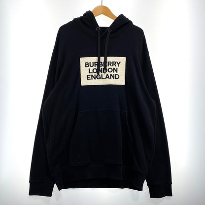【中古品】【メンズ】 BURBERRY LONDON バーバリー ロンドン BOX LOGO PULLOVER HOODIE 8021437 ボックスロゴ プルオーバー フーディ 長袖 トップス パーカー 141-260831-yo-08-tei サイズ：L カラー：ブラック 万代Net店