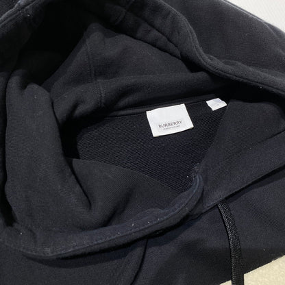 【中古品】【メンズ】 BURBERRY LONDON バーバリー ロンドン BOX LOGO PULLOVER HOODIE 8021437 ボックスロゴ プルオーバー フーディ 長袖 トップス パーカー 141-260831-yo-08-tei サイズ：L カラー：ブラック 万代Net店