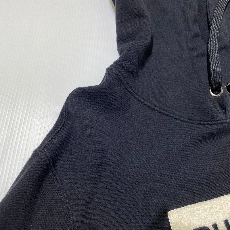 【中古品】【メンズ】 BURBERRY LONDON バーバリー ロンドン BOX LOGO PULLOVER HOODIE 8021437 ボックスロゴ プルオーバー フーディ 長袖 トップス パーカー 141-260831-yo-08-tei サイズ：L カラー：ブラック 万代Net店