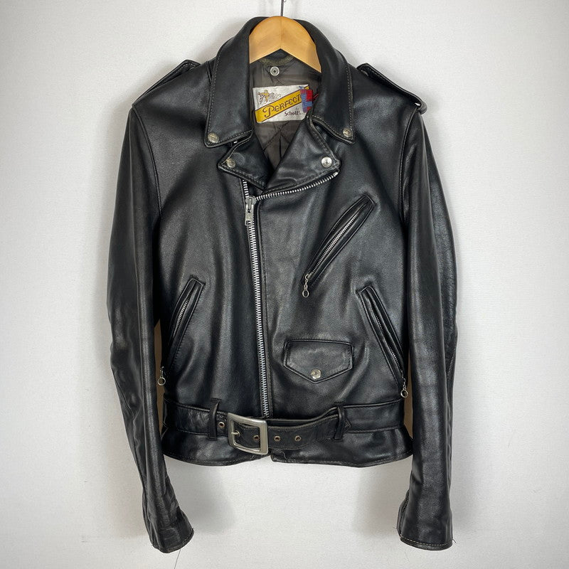 【現状渡し品】【メンズ】 Schott ショット 80‘s~90‘s DOUBLE RIDERS JACKET MADE IN USA 80∼90年代 バイカータグ後期 ダブルライダース ジャケット アウター アメリカ製 レザージャケット 145-260905-ss-09-teih サイズ：34/※ダメージ、リペア等多々あり カラー：ブラック 万代Net店