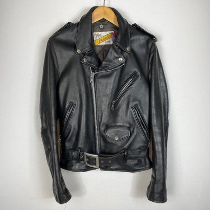 【現状渡し品】【メンズ】 Schott ショット 80‘s~90‘s DOUBLE RIDERS JACKET MADE IN USA 80∼90年代 バイカータグ後期 ダブルライダース ジャケット アウター アメリカ製 レザージャケット 145-260905-ss-09-teih サイズ：34/※ダメージ、リペア等多々あり カラー：ブラック 万代Net店