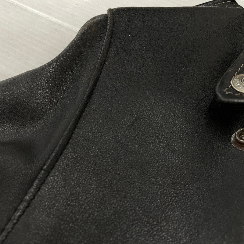 【現状渡し品】【メンズ】 Schott ショット 80‘s~90‘s DOUBLE RIDERS JACKET MADE IN USA 80∼90年代 バイカータグ後期 ダブルライダース ジャケット アウター アメリカ製 レザージャケット 145-260905-ss-09-teih サイズ：34/※ダメージ、リペア等多々あり カラー：ブラック 万代Net店