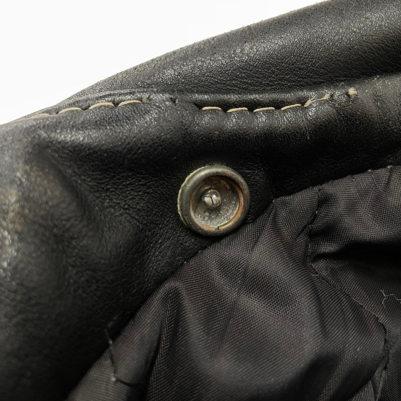 【現状渡し品】【メンズ】 Schott ショット 80‘s~90‘s DOUBLE RIDERS JACKET MADE IN USA 80∼90年代 バイカータグ後期 ダブルライダース ジャケット アウター アメリカ製 レザージャケット 145-260905-ss-09-teih サイズ：34/※ダメージ、リペア等多々あり カラー：ブラック 万代Net店
