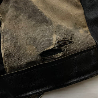 【現状渡し品】【メンズ】 Schott ショット 80‘s~90‘s DOUBLE RIDERS JACKET MADE IN USA 80∼90年代 バイカータグ後期 ダブルライダース ジャケット アウター アメリカ製 レザージャケット 145-260905-ss-09-teih サイズ：34/※ダメージ、リペア等多々あり カラー：ブラック 万代Net店