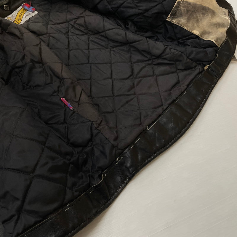【現状渡し品】【メンズ】 Schott ショット 80‘s~90‘s DOUBLE RIDERS JACKET MADE IN USA 80∼90年代 バイカータグ後期 ダブルライダース ジャケット アウター アメリカ製 レザージャケット 145-260905-ss-09-teih サイズ：34/※ダメージ、リペア等多々あり カラー：ブラック 万代Net店