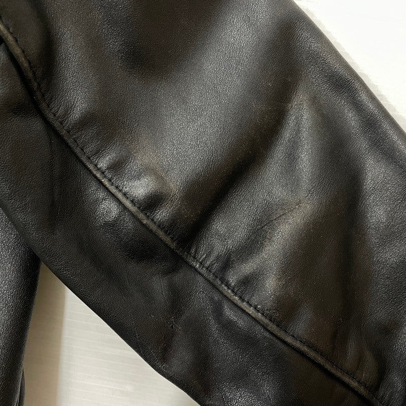 【現状渡し品】【メンズ】 Schott ショット 80‘s~90‘s DOUBLE RIDERS JACKET MADE IN USA 80∼90年代 バイカータグ後期 ダブルライダース ジャケット アウター アメリカ製 レザージャケット 145-260905-ss-09-teih サイズ：34/※ダメージ、リペア等多々あり カラー：ブラック 万代Net店
