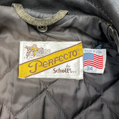 【現状渡し品】【メンズ】 Schott ショット 80‘s~90‘s DOUBLE RIDERS JACKET MADE IN USA 80∼90年代 バイカータグ後期 ダブルライダース ジャケット アウター アメリカ製 レザージャケット 145-260905-ss-09-teih サイズ：34/※ダメージ、リペア等多々あり カラー：ブラック 万代Net店