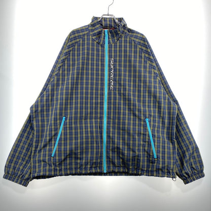 【中古品】【メンズ】 SUPREME シュプリーム 25AW PLAID TRACK JACKET プレイド トラックジャケット ライトアウター 149-260831-yo-11-tei サイズ：XXL カラー：ネイビー/オリーブグリーン 万代Net店