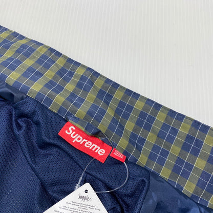 【中古品】【メンズ】 SUPREME シュプリーム 25AW PLAID TRACK JACKET プレイド トラックジャケット ライトアウター 149-260831-yo-11-tei サイズ：XXL カラー：ネイビー/オリーブグリーン 万代Net店