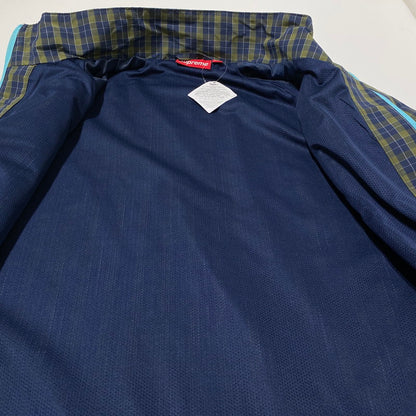 【中古品】【メンズ】 SUPREME シュプリーム 25AW PLAID TRACK JACKET プレイド トラックジャケット ライトアウター 149-260831-yo-11-tei サイズ：XXL カラー：ネイビー/オリーブグリーン 万代Net店