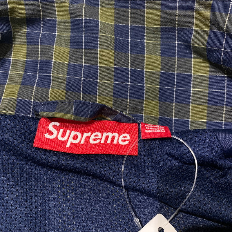 【中古品】【メンズ】 SUPREME シュプリーム 25AW PLAID TRACK JACKET プレイド トラックジャケット ライトアウター 149-260831-yo-11-tei サイズ：XXL カラー：ネイビー/オリーブグリーン 万代Net店