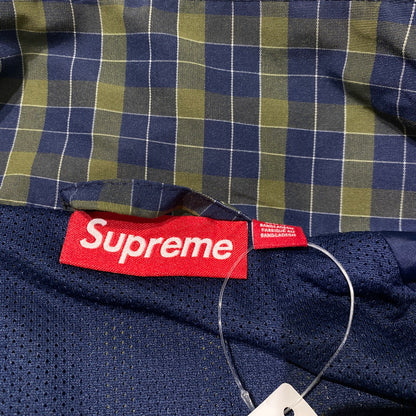 【中古品】【メンズ】 SUPREME シュプリーム 25AW PLAID TRACK JACKET プレイド トラックジャケット ライトアウター 149-260831-yo-11-tei サイズ：XXL カラー：ネイビー/オリーブグリーン 万代Net店