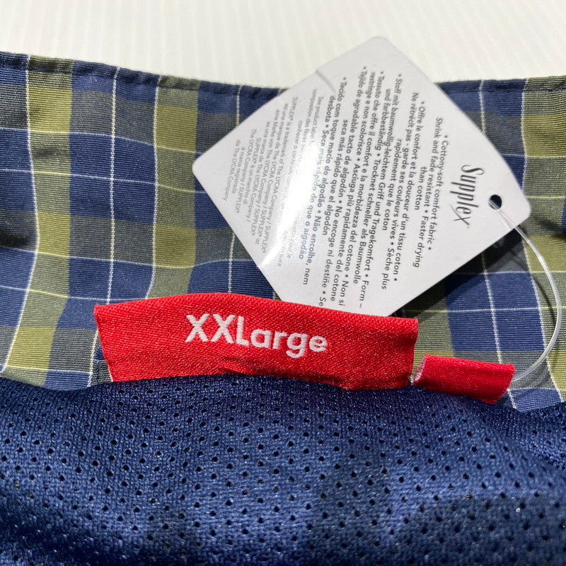 【中古品】【メンズ】 SUPREME シュプリーム 25AW PLAID TRACK JACKET プレイド トラックジャケット ライトアウター 149-260831-yo-11-tei サイズ：XXL カラー：ネイビー/オリーブグリーン 万代Net店