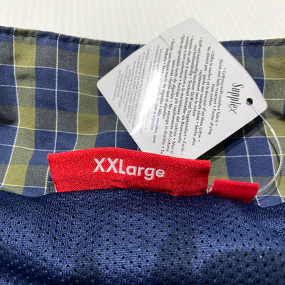 【中古品】【メンズ】 SUPREME シュプリーム 25AW PLAID TRACK JACKET プレイド トラックジャケット ライトアウター 149-260831-yo-11-tei サイズ：XXL カラー：ネイビー/オリーブグリーン 万代Net店