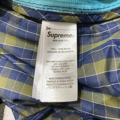 【中古品】【メンズ】 SUPREME シュプリーム 25AW PLAID WARM UP PANT プレイド ウォームアップ パンツ ボトムス 149-260831-yo-14-tei サイズ：XXL カラー：ネイビー/オリーブグリーン 万代Net店