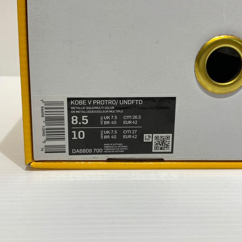 【中古品】【メンズ】 NIKE ナイキ × UNDEFEATED アンディフィーテッド 別注 コラボ KOBE V PROTRO HALL OF FAME DA6809-700 コービー5 プロトロ スニーカー 靴 シューズ 160-260830-ko-03-tei サイズ：26.5cm カラー：ゴールド 万代Net店