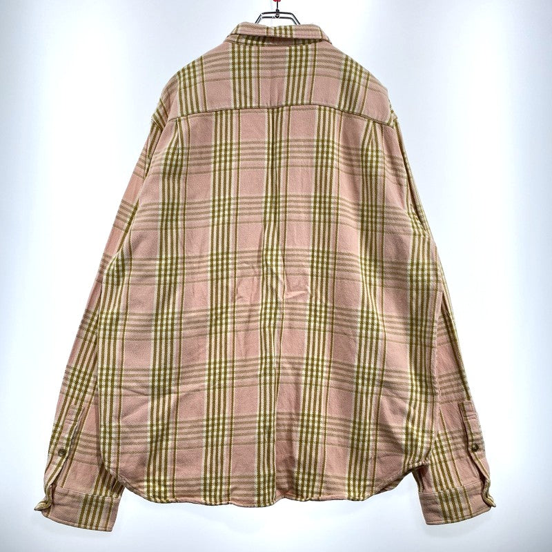 【中古品】【メンズ】 STUSSY ステューシー LAGUNA PLAID SHIRT 1110245 ラグーナ プレイド シャツ 長袖 トップス チェックシャツ 142-260901-yo-05-teih サイズ：XL カラー：ピンク 万代Net店