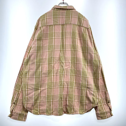 【中古品】【メンズ】 STUSSY ステューシー LAGUNA PLAID SHIRT 1110245 ラグーナ プレイド シャツ 長袖 トップス チェックシャツ 142-260901-yo-05-teih サイズ：XL カラー：ピンク 万代Net店