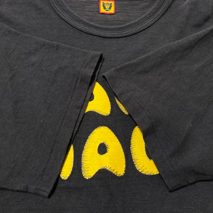 【中古品】【メンズ】 HUMANMADE　ヒューマンメイド × KAWS カウズ 別注コラボ KAWSMADE PRINT T-SHIRT カウズメイド プリント Tシャツ 半袖 トップス 142-260901-yo-07-teih サイズ：2XL カラー：ブラック 万代Net店