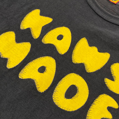【中古品】【メンズ】 HUMANMADE　ヒューマンメイド × KAWS カウズ 別注コラボ KAWSMADE PRINT T-SHIRT カウズメイド プリント Tシャツ 半袖 トップス 142-260901-yo-07-teih サイズ：2XL カラー：ブラック 万代Net店