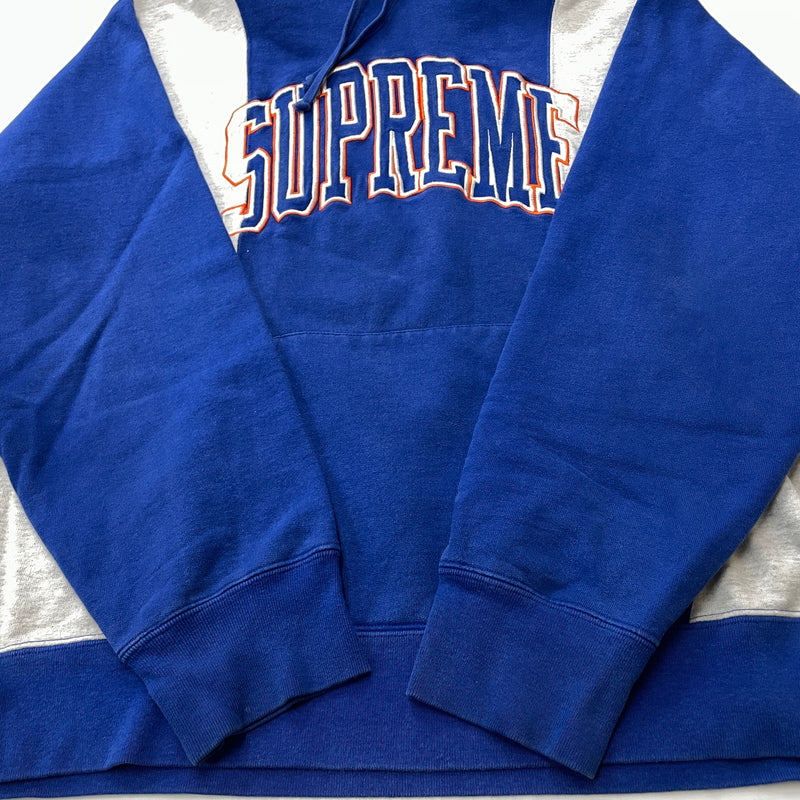 【中古品】【メンズ】 SUPREME シュプリーム 19AW PANELED ARC HOODED 2019年秋冬 パネルド アーク フーディー 長袖 トップス プルーオーバー パーカー 149-260902-sa-14-teih サイズ：XL カラー：ブルー 万代Net店