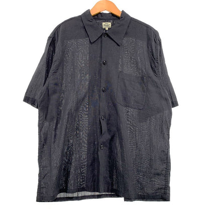 【中古品】【メンズ】 GOLD ゴールド SELVEDGE OXFORD OPEN SHIRT GL39649 セルビッジオックスフォード オープンカラーシャツ 半袖 トップス 東洋エンタープライズ 145-260901-ko-14-teih サイズ：L カラー：ブラック系 万代Net店