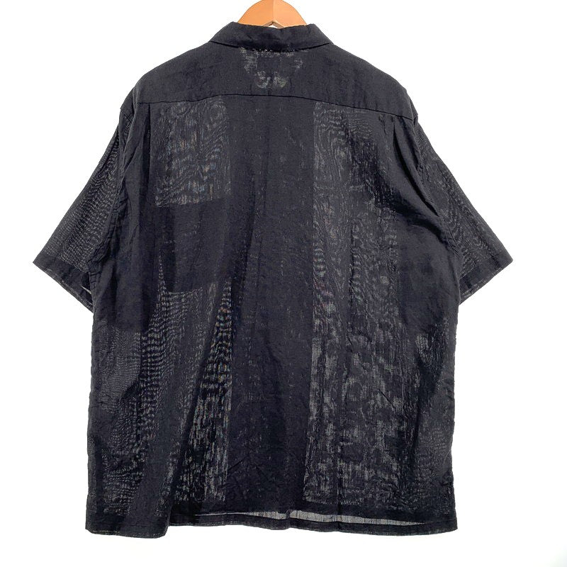 【中古品】【メンズ】 GOLD ゴールド SELVEDGE OXFORD OPEN SHIRT GL39649 セルビッジオックスフォード オープンカラーシャツ 半袖 トップス 東洋エンタープライズ 145-260901-ko-14-teih サイズ：L カラー：ブラック系 万代Net店