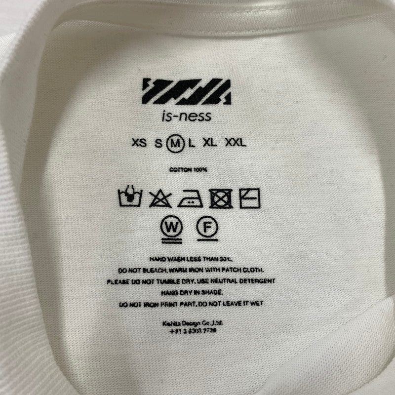 【中古品】【メンズ】 is-ness イズネス BALLOON SWITCHING LONG SLEEVE TEE バルーン スイッチング ロングスリーブ Tシャツ 長袖 トップス 140-260901-ko-05-teih サイズ：M カラー：ホワイト 万代Net店